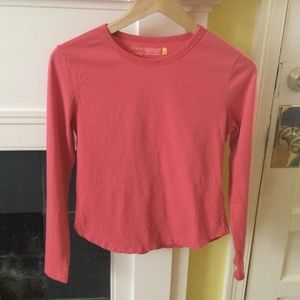 Vintage J. Crew Y2K Long Sleeve Crewneck Tee Coral - Sz Small